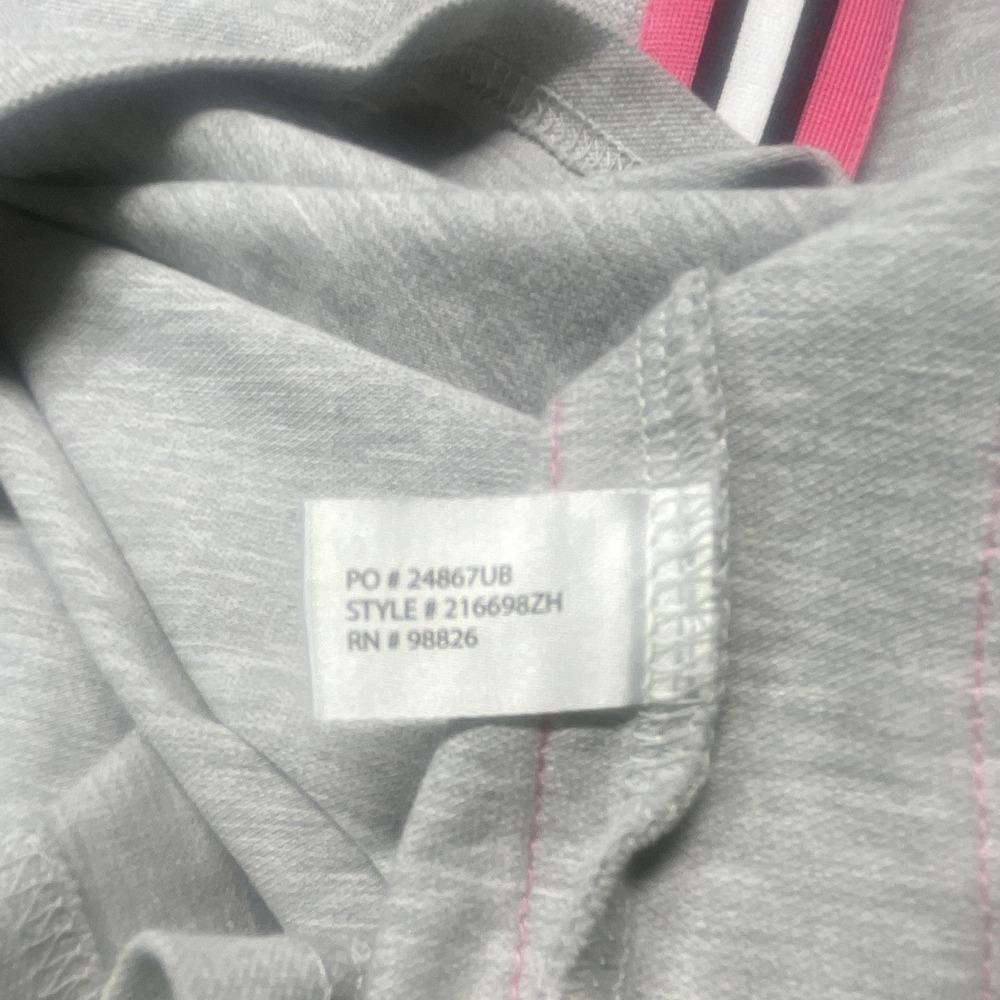 U.S. Polo Assn. Woman’s Size M Gray Shirt Dress Pink Stripes Collared Knee - Picture 5 of 5
